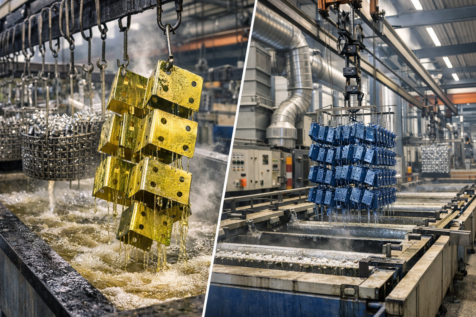 Recubrimiento metálico en proceso